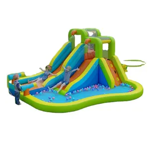 Inflatable water slide trampoline Oxford Children&#039;s combination water slide home business