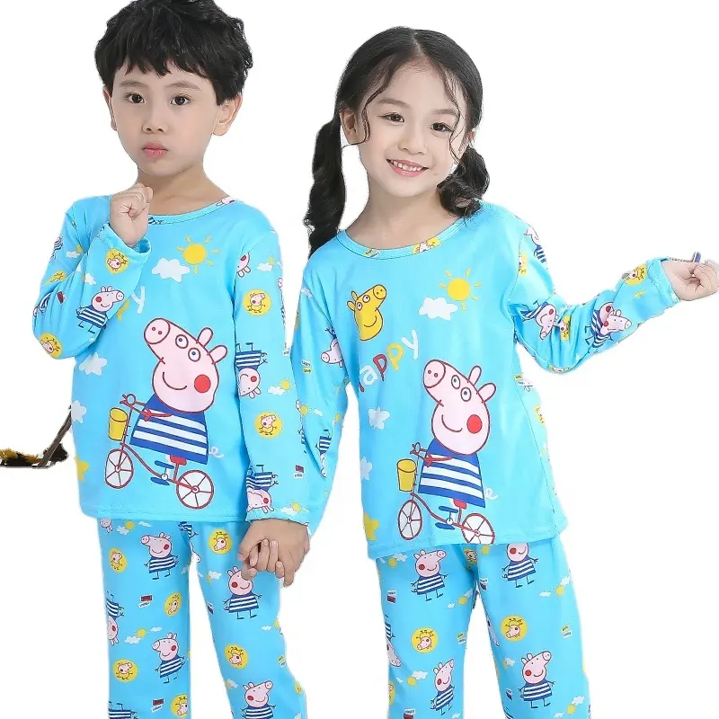 Kinderen Mickey Pyjama Sets Dunne Lange Mouw Broek 2 Stuks Set Homewear Koreaanse Cartoons Jongens Meisjes Trui Nachtkleding