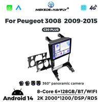 Autoradio Android pour Peugeot 3008 (2009-2015) avec GPS, CarPlay sans fil, DSP, OBD2 et processeur 8 cœurs