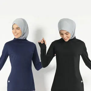 MOTIVE FORCE Wholesale Casual Arabic Islamic Women Top Long Sleeve Muslim Pullover Sports Top