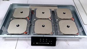 Cuisinière à <span class=keywords><strong>induction</strong></span> céramique invisible à 6 brûleurs avec verrouillage enfant, commande tactile, portable, en acier inoxydable, appareil électroménager de cuisine - Product Image 3