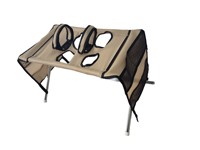 Table de toilettage pliable pour animaux de compagnie en acier inoxydable avec support