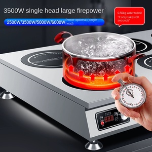Placa de Inducción Eléctrica de 3500W para Cocina Doméstica o de Restaurante, 2 Quemadores, Temporizador, Control de Temperatura, Acero Inoxidable, Vapor y Hervido - Product Image 3