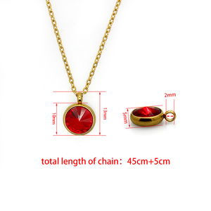 Colgante <span class=keywords><strong>de</strong></span> 12 <span class=keywords><strong>meses</strong></span> <span class=keywords><strong>de</strong></span> acero inoxidable <span class=keywords><strong>de</strong></span> Color dorado, dijes <span class=keywords><strong>de</strong></span> piedra <span class=keywords><strong>de</strong></span> nacimiento para collar, tira <span class=keywords><strong>de</strong></span> teléfono, accesorios DIY - Product Image 3