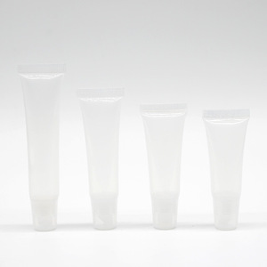 Emballage de gloss à lèvres en tube souple transparent 15ml, tube cosmétique en plastique avec bouchon à vis pour baume à lèvres et rouge à lèvres, fabrication sur mesure - Product Image 5