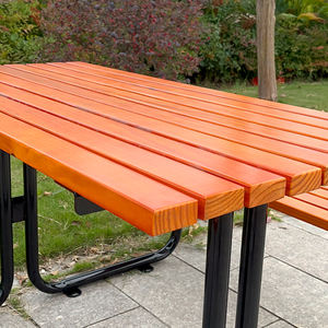 कम moq आधुनिक डिजाइन आउटडोर पैटियो सेट फोल्डेबल प्लास्टिक लकड़ी डाइनिंग टेबल और रेस्तरां या गार्डन फर्नीचर के लिए कुर्सियां - Product Image 6