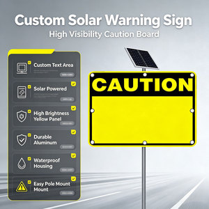 Signalisation routière extérieure personnalisable, résistante aux intempéries, conforme à la norme MUTCD, avec <span class=keywords><strong>panneau</strong></span> <span class=keywords><strong>solaire</strong></span> indépendant - Product Image 1