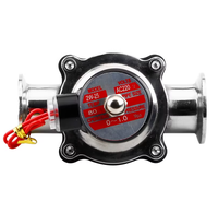 220V 24V normalement fermé deux voies Tri pince en acier inoxydable 304 316L électrovanne d'eau sanitaire électrique de qualité alimentaire