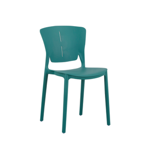 Modern Eco-Friendly Waterproof Durable Plastic <b>Stackable</b> Teal Color Dining <b>Chair</b> Home Furniture - Product Image 1