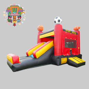 Château gonflable pour enfants Nova Brand, en PVC commercial, écologique, 4x4x4m, capacité de 5 personnes, toboggan extérieur - Product Image 3