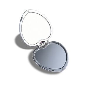 Portable Little Zinc Alloy Metal Cute <b>Compact</b> Pocket Cosmetic Heart Shape <b>Mirror</b> Keychains - Product Image 3
