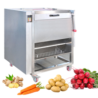 Machine électrique à laver et à peler les pommes de terre 150 kg/h, brosse rotative pour le lavage et le pelage des pommes de terre, des carottes, du gingembre et des légumes racineux