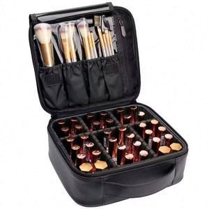 Échantillon gratuit de trousse de maquillage de voyage personnalisée, sac cosmétique en toile miniature, vente en gros, étiquette privée, sac de maquillage rose pour femme, voyage - Product Image 5