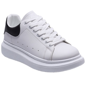 Custom Logo Small <b>White</b> Shoes Couples Breathable Multi Color Thick <b>Heel</b> Inner Heightening Casual Shoes for Men - Product Image 1
