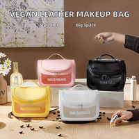 Nouvelle Trousse de Maquillage Tendance en PVC avec Fermeture Éclair, Boîte de Rangement Cosmétique de Voyage, Étui Personnalisable avec Pochette