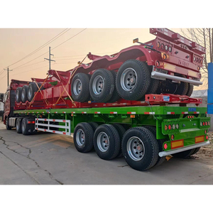 40ft 3 trục 4 trục xe tải bán Trailer phẳng Trailer <span class=keywords><strong>container</strong></span> giường phẳng - Product Image 6