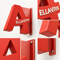 Enseigne lumineuse LED Gozone en lettres acryliques rouges pour façade de magasin, sur mesure, étanche IP65 et garantie de 2 ans