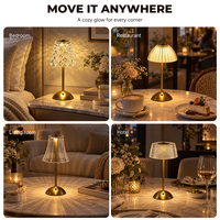 Lampe de table LED classique en métal à commande tactile et intensité variable, idéale pour salon, chambre et table basse – Prix de gros