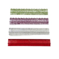 Règle de Mahjong transparente en acrylique à paillettes, organisateur de cartes en forme de U, outil indispensable pour les salles de jeux à domicile et le jeu de Mahjong