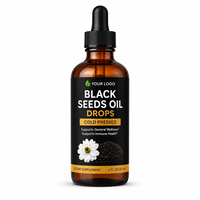 Suppléments à base de plantes pour le système immunitaire, marque privée OEM/ODM, vegan, huile de graines noires pressée à froid, gouttes liquides naturelles