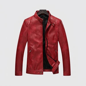 Veste d'hiver en cuir pour hommes grande taille, style moto, confortable et imperméable, vente en gros - Product Image 1