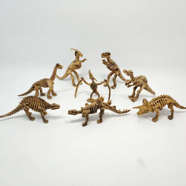 Оптовая продажа моделирования 4 дюйма скелет динозавра ископаемого игрушка