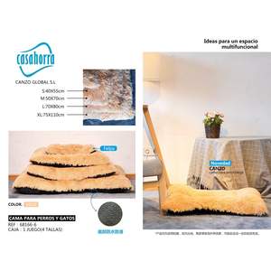 Set di 4 Cuscini per Animali Domestici Casahorra Beige Anti-Stress per Cani e Gatti Taglia S M L XL - Product Image 1