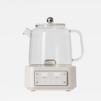 Bouilloire Électrique en Verre OEM d'Usine 1,2 L avec Fonction Maintien au Chaud, Protection Anti-Ébullition à Sec, Base Sans Fil, pour Usage Domestique