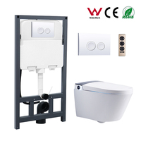 WC intelligent avec siège de toilette en céramique, bidet automatique à capteur, WC mural suspendu, marque CE