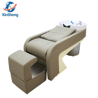 Offre Spéciale moderne en cuir haute densité éponge beauté Salon de coiffure lit salon de coiffure bassin meubles lavabo bol shampooing chaise