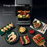 Friteuse à air numérique moderne sans huile de 12 L, format familial, 2 niveaux, en acier inoxydable, carrée, électrique, à économie d'énergie, appareil de cuisine