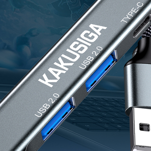 Hub USB Kakusiga de 4 Puertos Tipo C USB 2.0 3.0 para Computadora Portátil - Product Image 2