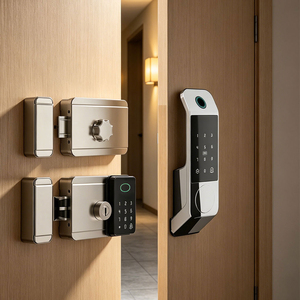 Glomarket Wi-Fi Cloud & App IP65 Waterproof Aluminium Alloy Outdoor Smart Gate <b>Lock</b> Fingerprint Face Recognition for Wood Door - Product Image 1