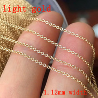 14K emas diisi 1.12mm bulat bentuk O rantai klasik kalung gelang rantai untuk DIY buatan tangan permanen membuat Perhiasan Aksesoris
