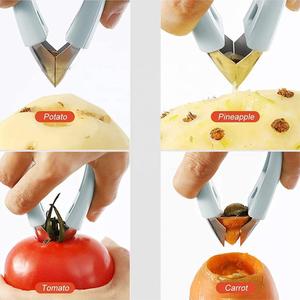 Pince à œil en acier inoxydable pour éplucher les fraises et les <span class=keywords><strong>ananas</strong></span> Outil multifonctionnel pour enlever les yeux des pommes de terre - Product Image 5