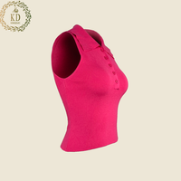 KD Fabricant de pulls en tricot personnalisé Tops Pull Col V Sans manches Moulante Ribknit Pull Gilet Femmes