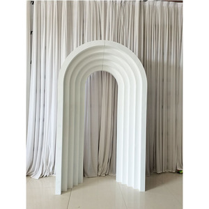 Nouveau support LED en acier inoxydable en forme d'arche de FURUN LEDA, style simple, vente en gros pour la décoration de fond de scène de mariage - Product Image 4