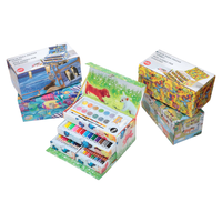 Boîte à crayons de couleur pour enfants d'école ensemble de crayons de couleur WATERCOLOR CAKES
