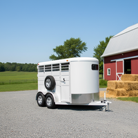 Remorque pour chevaux Hyroad 13 pieds, tout-terrain et transport routier, galvanisée à chaud, capacité de charge de 3000 kg
