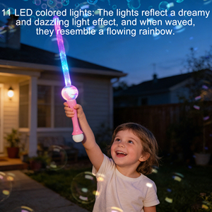 Outdoor Toys Soap Bubble Sword Machine with LED Lights Bubble Blower Toys for Girls Wedding Favors & Party Gifts - Product Image 3