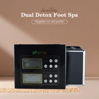Meilleur appareil de pédicure électrique de bureau à double ionisation pour la détoxification des pieds, avec chauffage et stimulation de la circulation sanguine, compatible prises US et IT