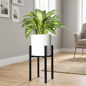 Support de plantes en métal avec pot de fleurs décoratif, support de fleurs pour le sol, pour salon, chambre, balcon, patio, jardin, intérieur, extérieur - Product Image 1