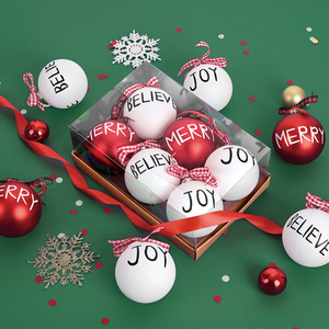 Set di Palline Natalizie da 8 cm con Lettere, Palline Elettroplaccate Fatte a Mano, Decorazioni Regalo da Appendere, Ornamenti Natalizi - Product Image 2