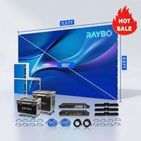 Système de mur vidéo LED clé en main RAYBO P1.9 P2.6 P3.9 Never Black, écran flexible incurvé pour location intérieure, panneau d'affichage de scène