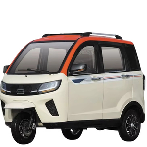 Triciclo eléctrico ecológico de 60V con aire acondicionado, cabina de 4 plazas, Scooter cerrado de 3 ruedas de acero - Product Image 6