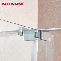 Porte de douche sans cadre en acier inoxydable 304 et verre trempé avec charnières pour cabine de douche – Offre Spéciale