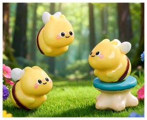 Objeto en miniatura Micro paisaje Animal resina estatuilla dibujos animados abeja figura para festivales chico Eco baño cápsula juguete máquina expendedora - Product Image 1