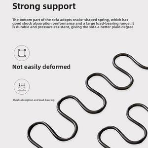 Sofá Seccional Modular de Tres Plazas de Diseño Italiano Minimalista, Tapizado en Tela Tecnológica, Relleno de Esponja, Color Crema, Diseño Moderno de Líneas Rectas, Tamaño Pequeño - Product Image 3