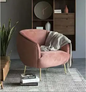 luxury blackish green Velvet chair Tufted single chair Furniture Corner L Shaped Living Room Sofa chair