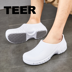 พื้นรองเท้ายาง EVA สีขาวทนน้ำมันกันลื่นสำหรับทุกฤดูเกิดการอุดตันรองเท้าเชฟสำหรับใช้ในโรงพยาบาลห้องน้ำห้องครัว - Product Image 1